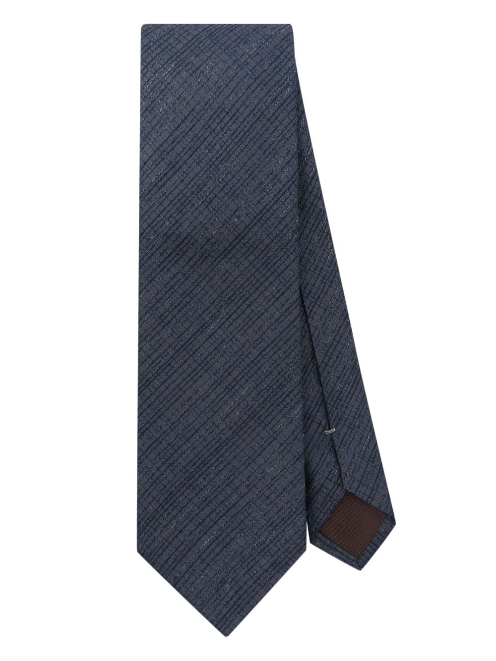 Canali 图案领带 - 蓝色