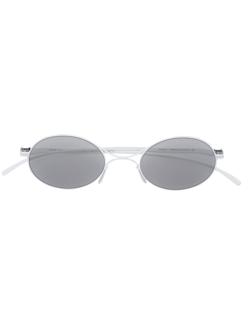 Mykita 马丁·马吉拉时装屋 Mykita x Maison Margiela Oval太阳眼镜 - 白色
