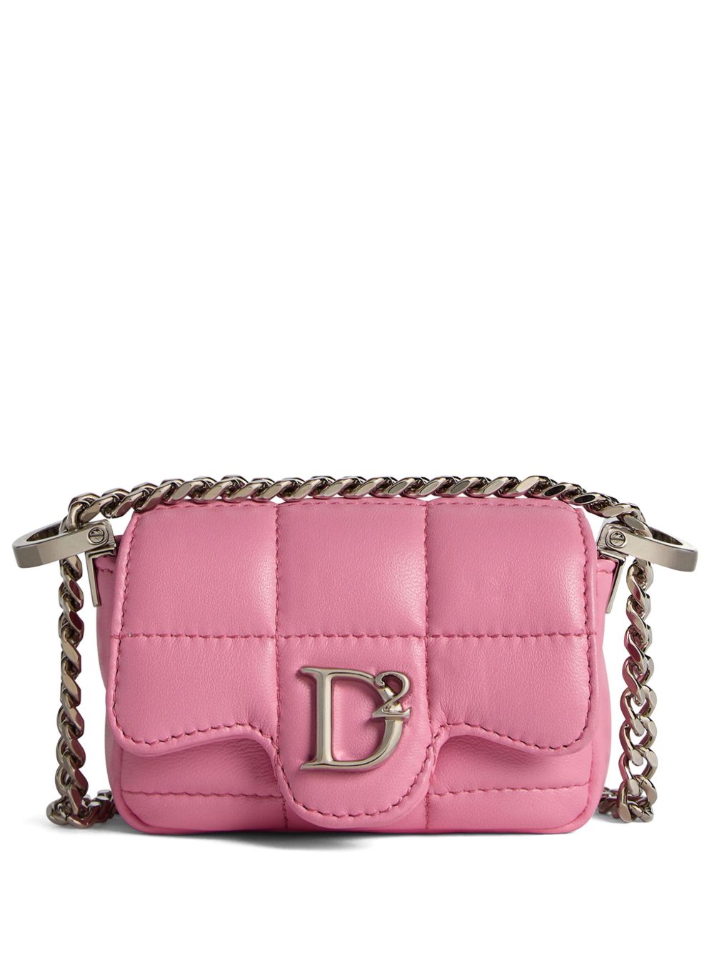 DSQUARED2 D2 Statement 皮质斜挎包 - 粉色