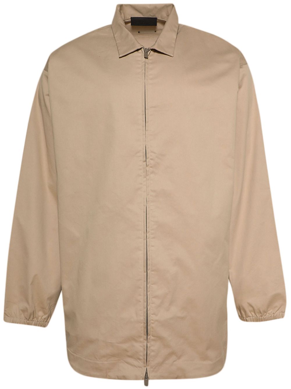 FEAR OF GOD ESSENTIALS 标贴拉链衬衫式夹克 - 中性色