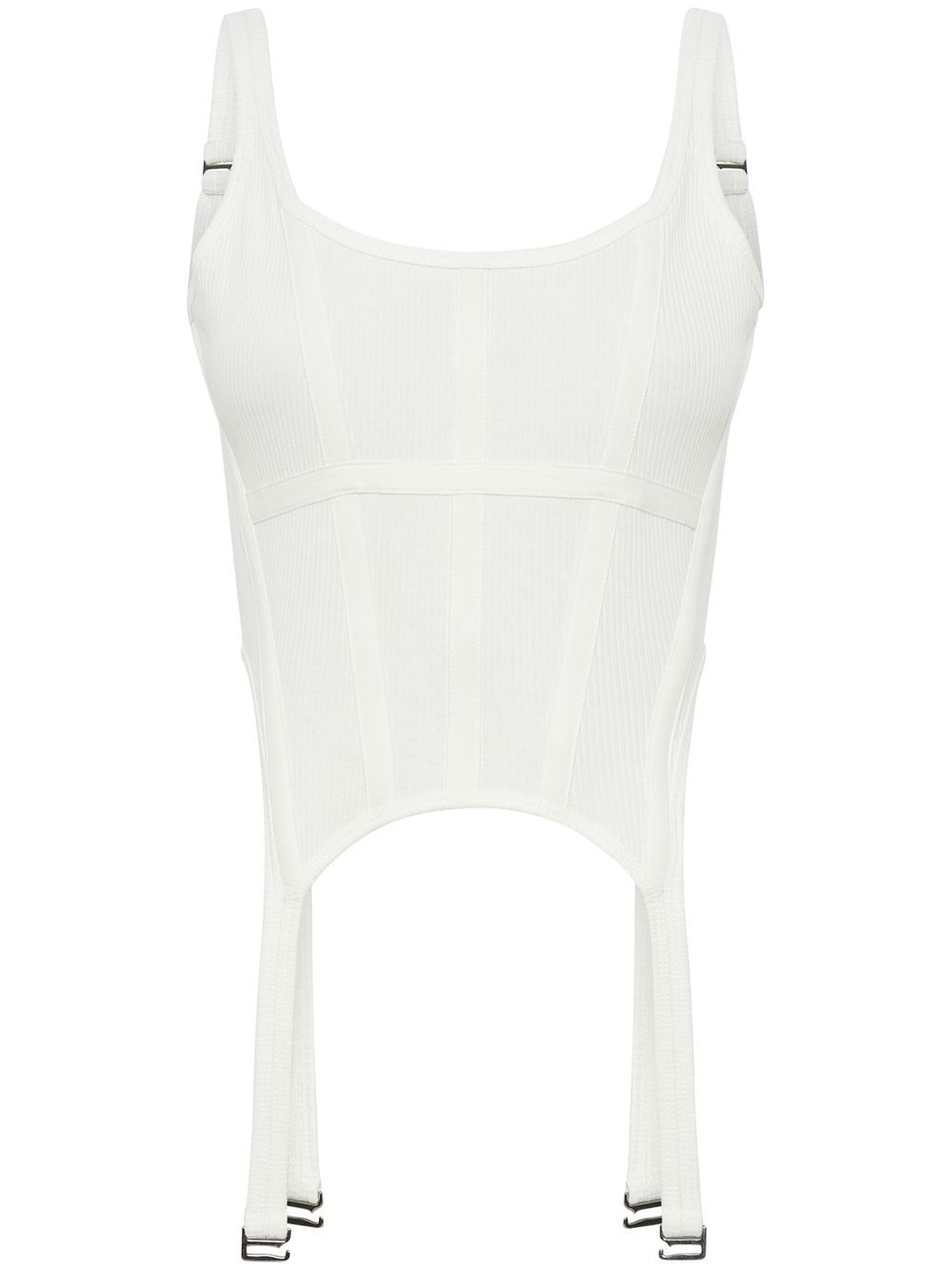 Dion Lee 罗纹军风紧身胸衣 - 白色