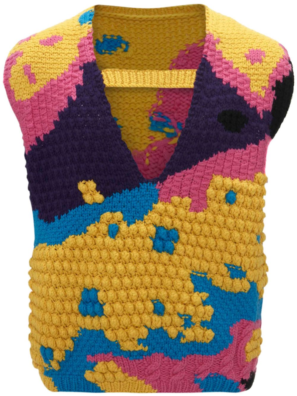 JW Anderson V领镂空马甲 - 黄色