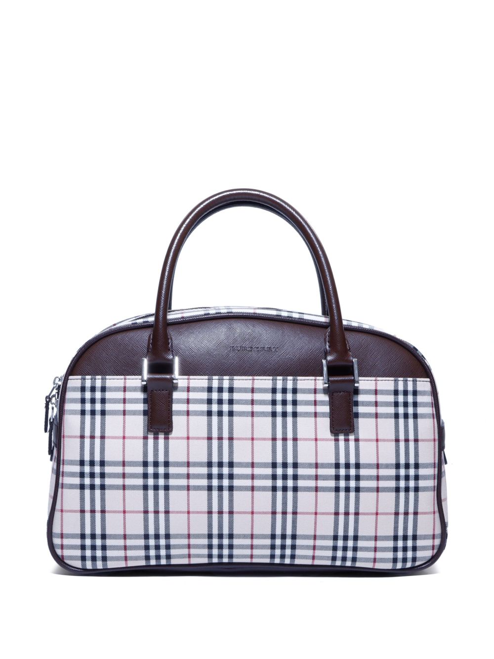 Burberry Pre-Owned House Check 拉链手提包 - 中性色