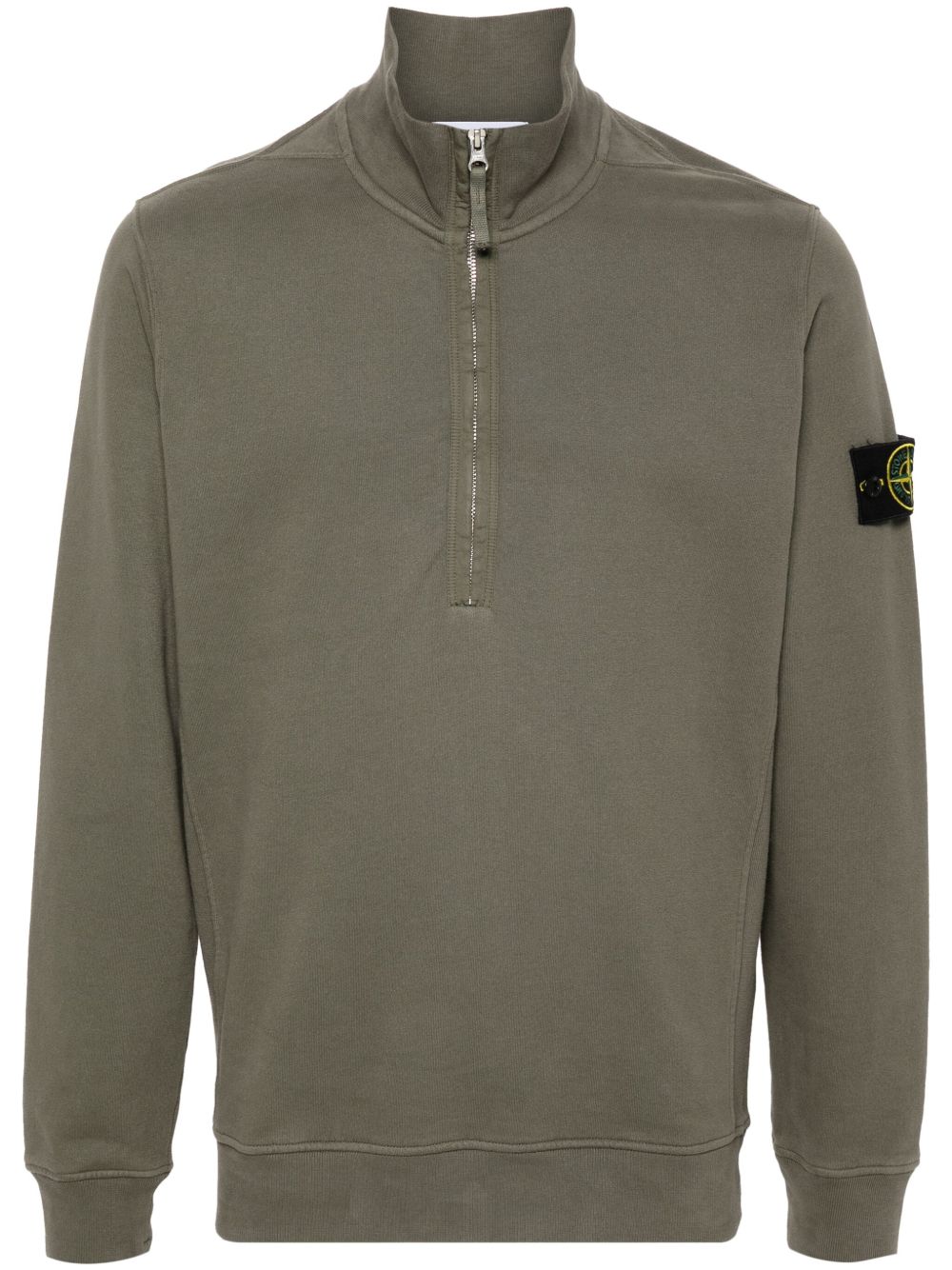 Stone Island 罗盘徽章棉卫衣 - 绿色
