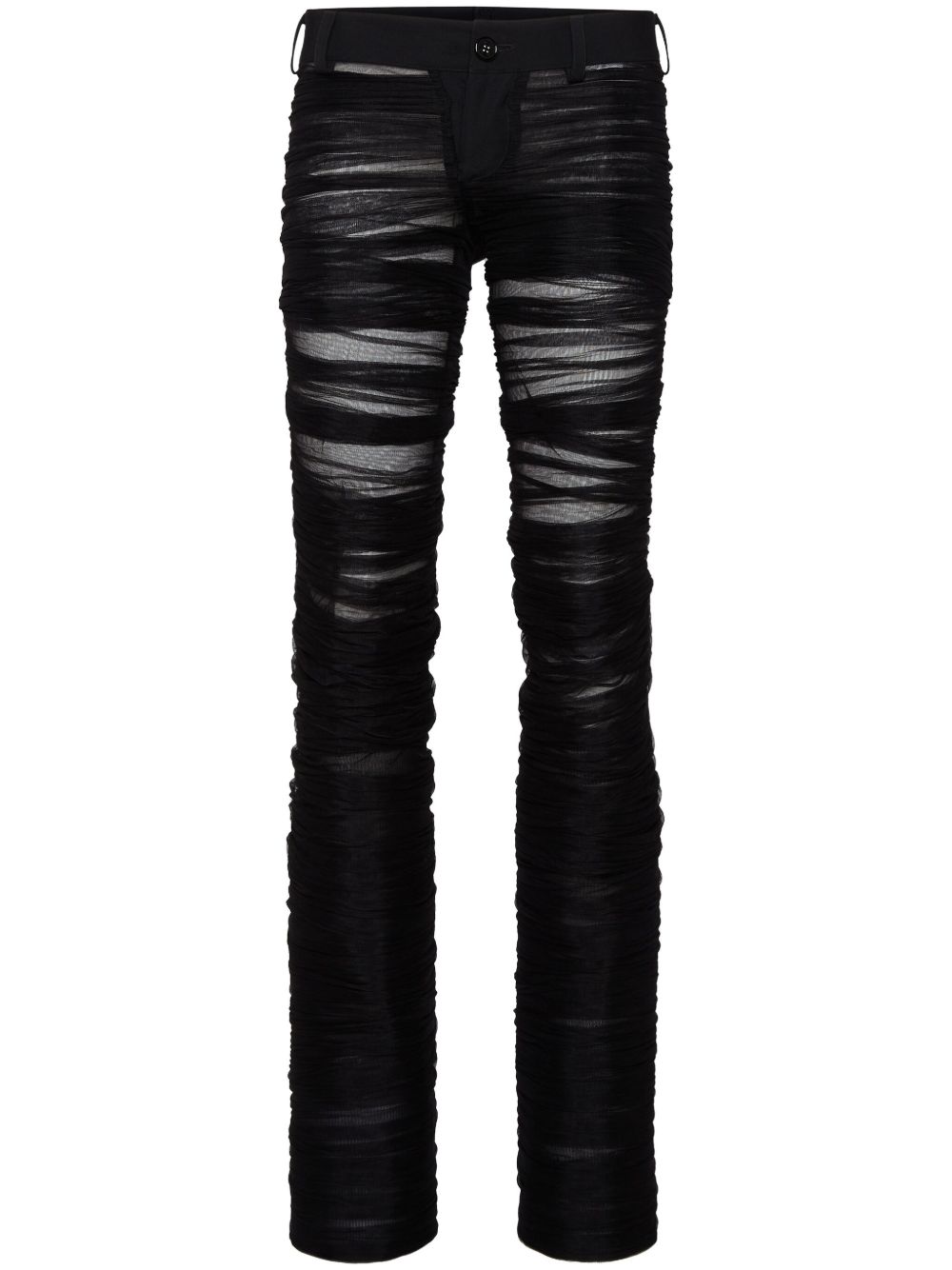 DSQUARED2 半透明长裤 - 黑色