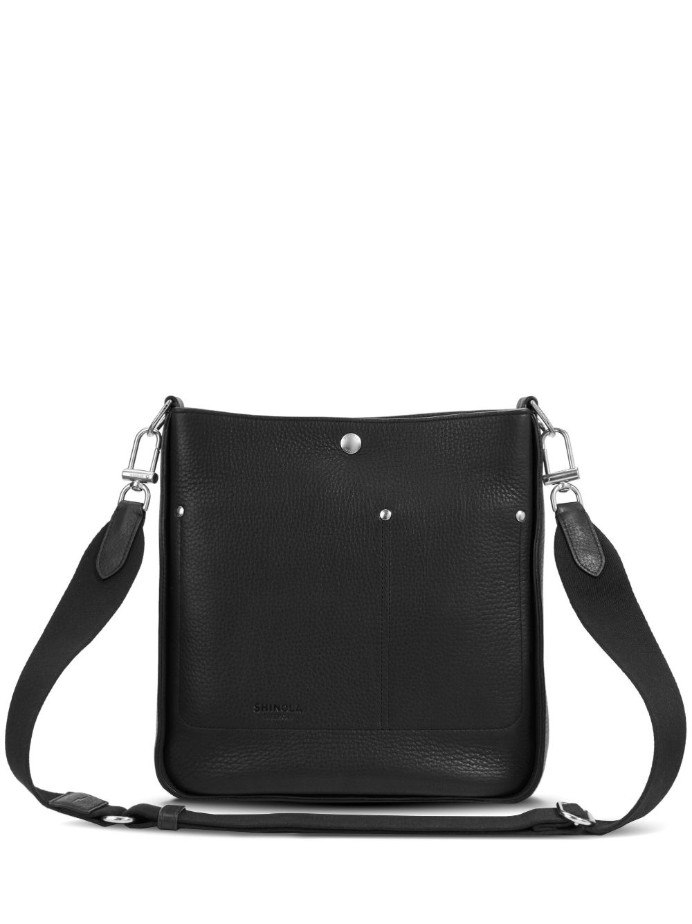 Shinola The Pocket 粒面皮质斜挎包 - 黑色
