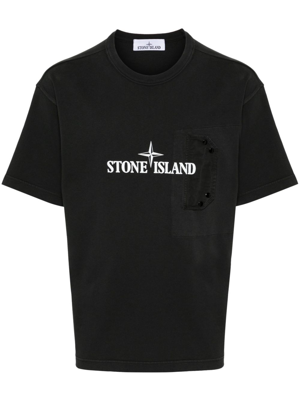 Stone Island logo印花T恤 - 灰色