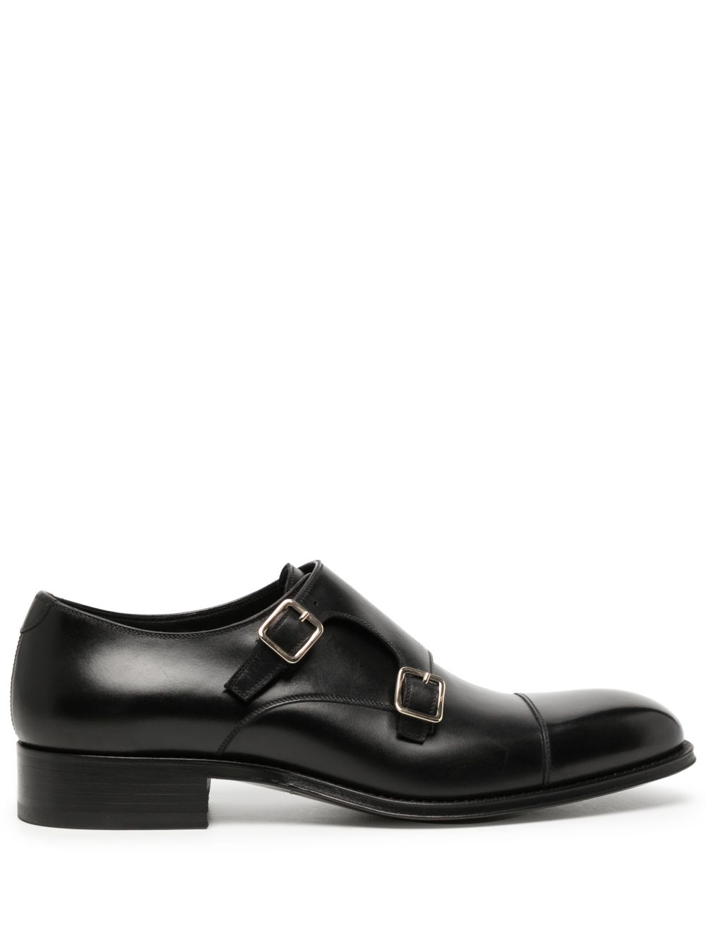 TOM FORD Claydmon 皮质孟克鞋 - 黑色