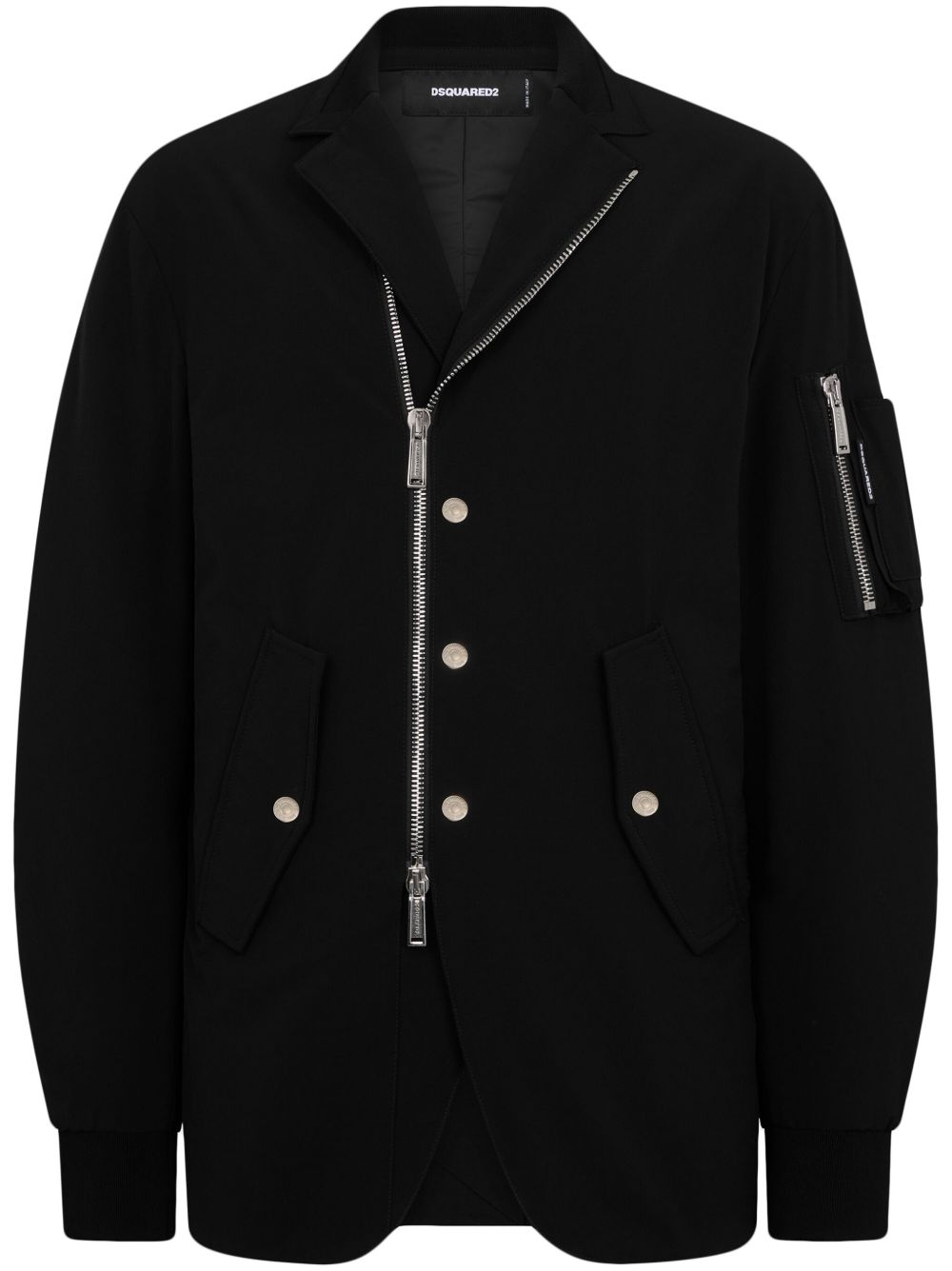 DSQUARED2 拉链口袋夹克 - 黑色