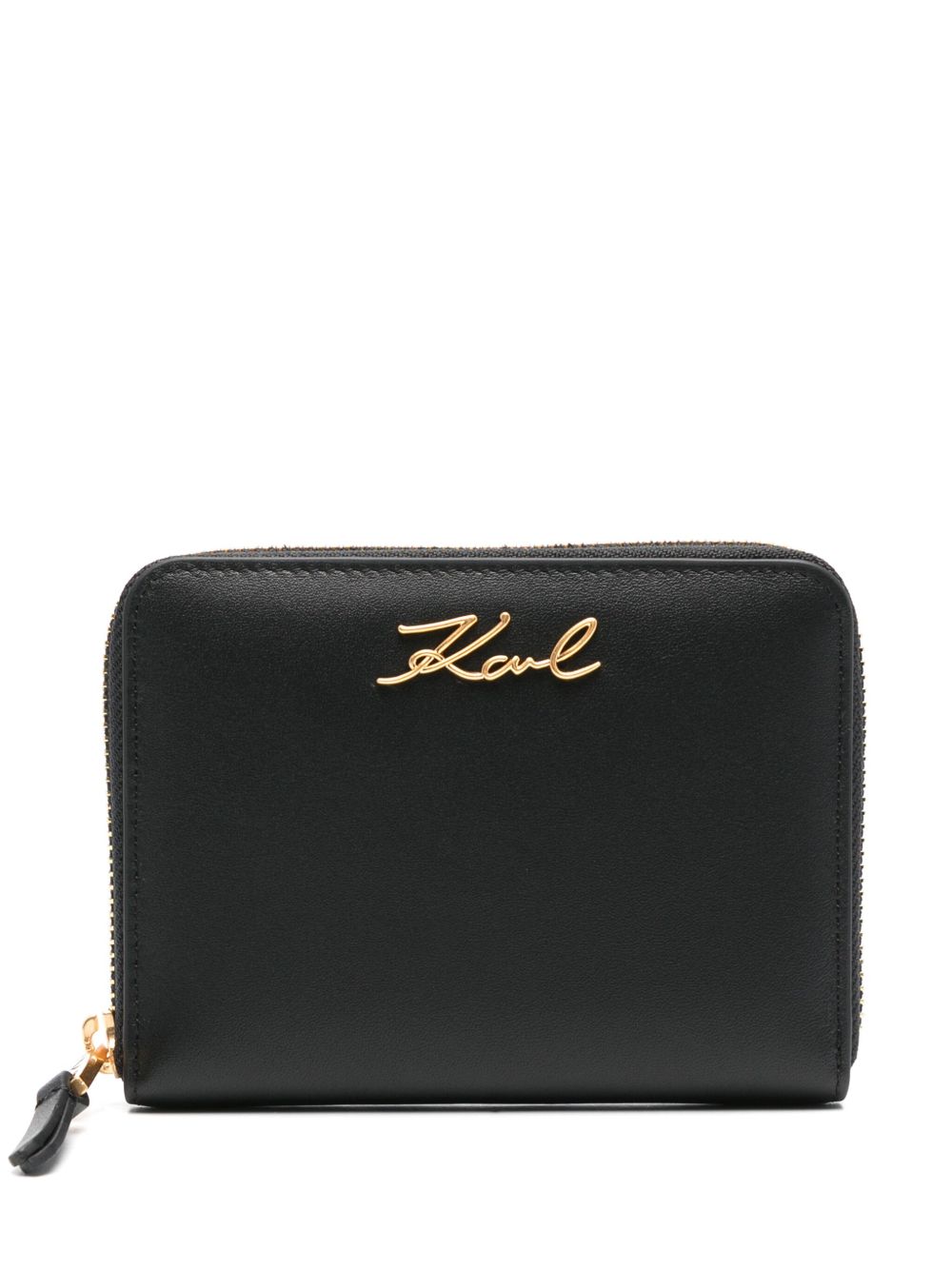 Karl Lagerfeld K/Signature 中号钱包 - 黑色