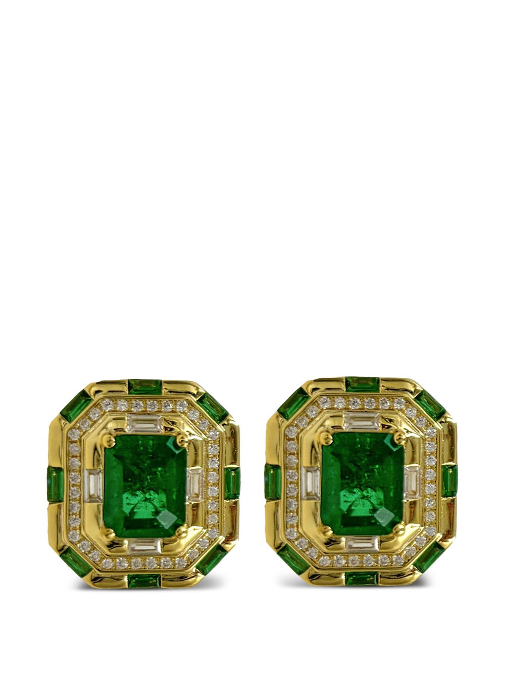 Juwelina Paris Byzantine Octagon 耳钉 - 绿色