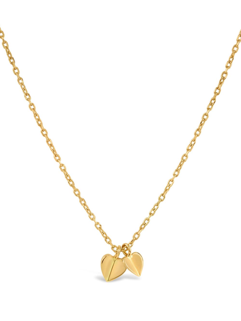Dinny Hall Bijou Folded Heart 项链 - 金色