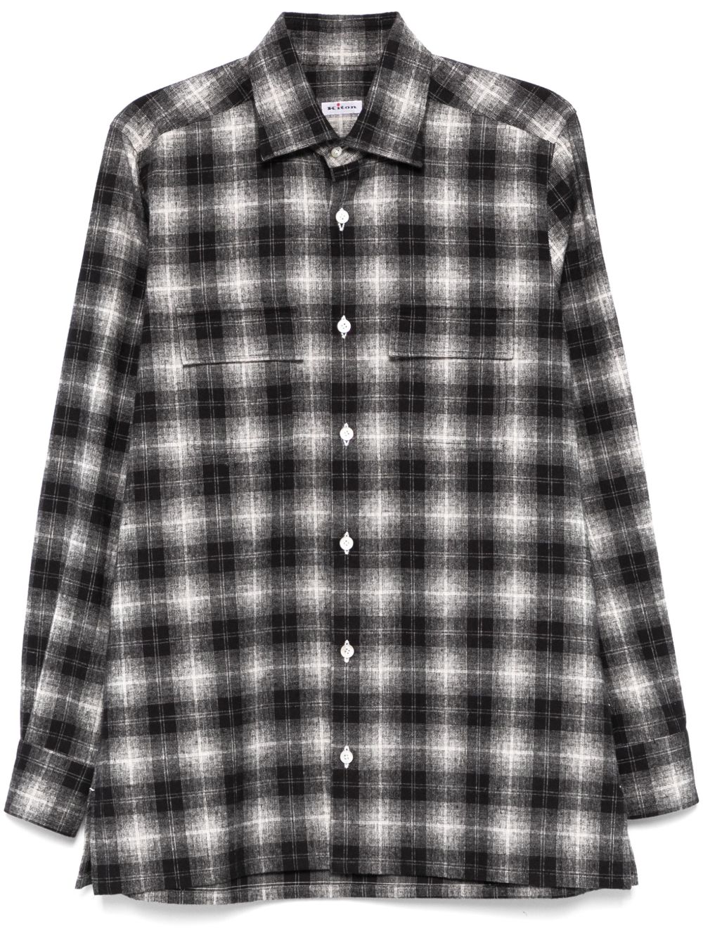 Kiton 法兰绒衬衫 - 黑色