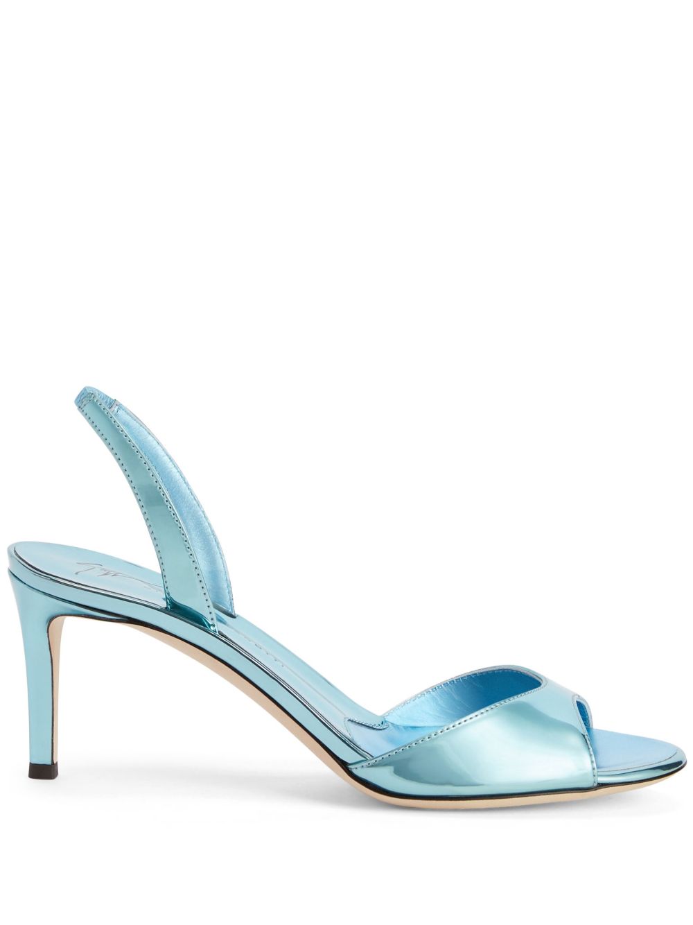 Giuseppe Zanotti Lilibeth 皮质裹踝中跟凉鞋 - 蓝色