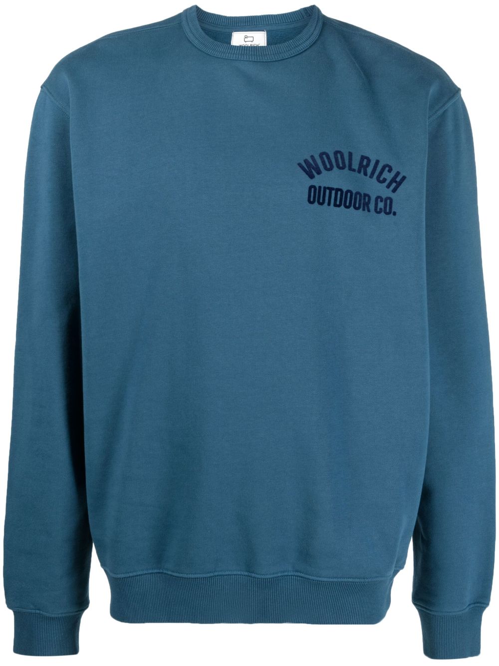 Woolrich logo压纹毛衣 - 蓝色