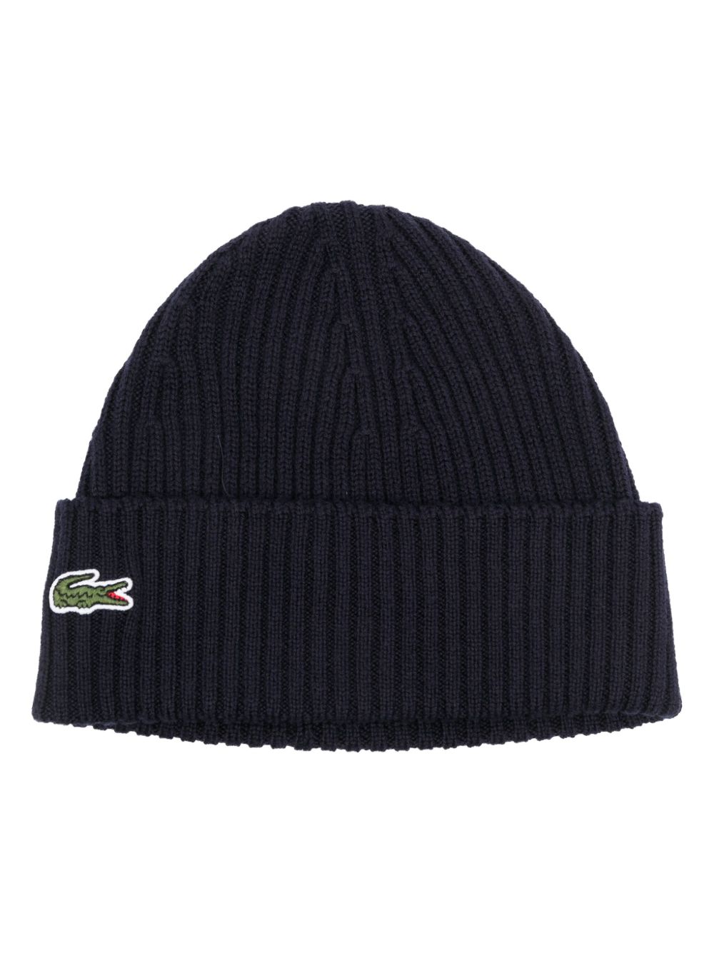 Lacoste 粗罗纹针织套头帽 - 蓝色