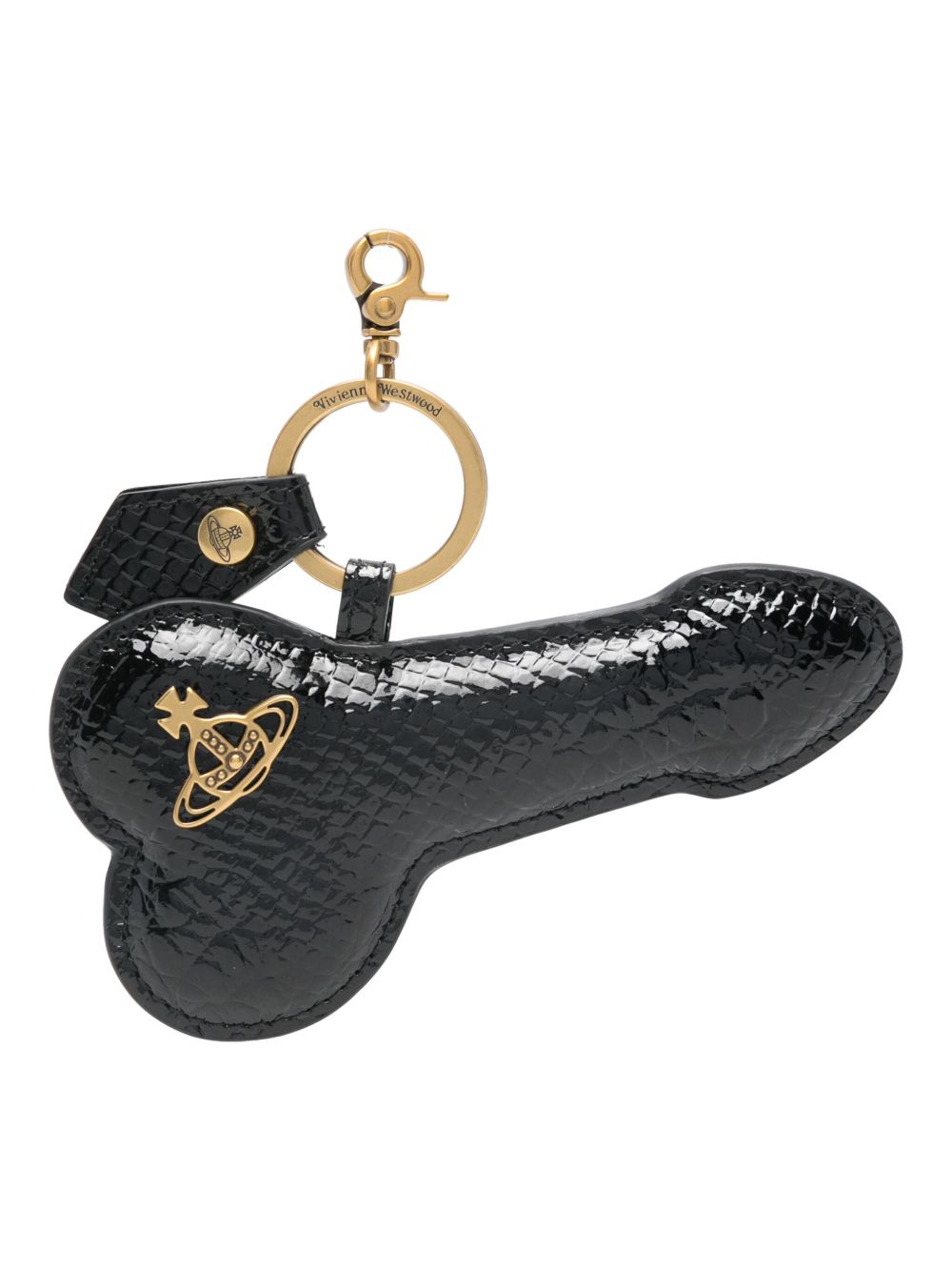 Vivienne Westwood 土星标牌钥匙扣 - 黑色