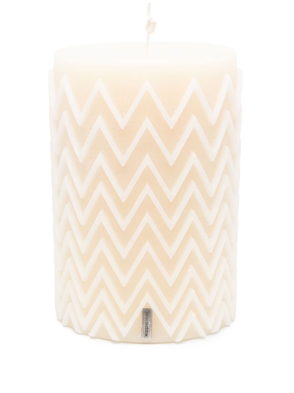 Missoni Home Z字形图案压花蜡烛 - 白色