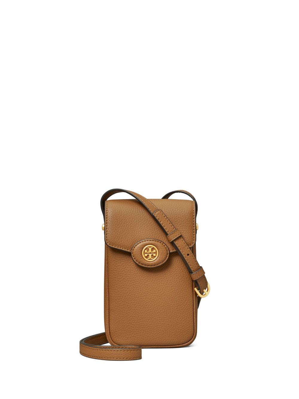 Tory Burch Robinson 皮质斜挎包 - 褐色