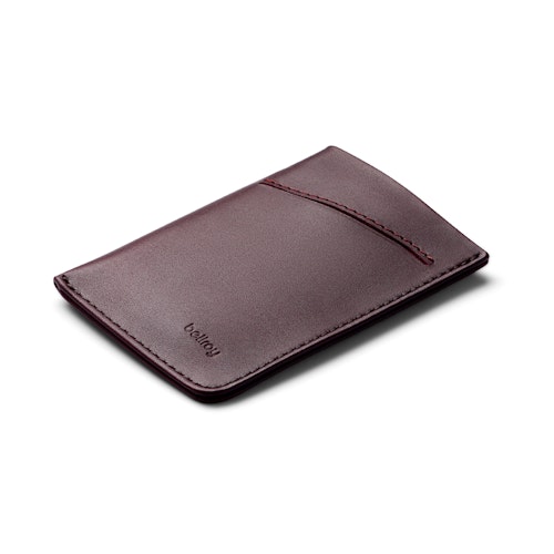 Bellroy Card Sleeve Slim leather card holder, wallet Deep Plum