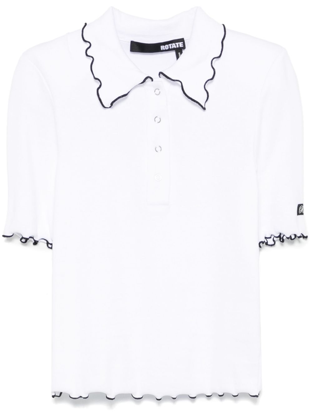 ROTATE BIRGER CHRISTENSEN 罗纹polo领上衣 - 白色