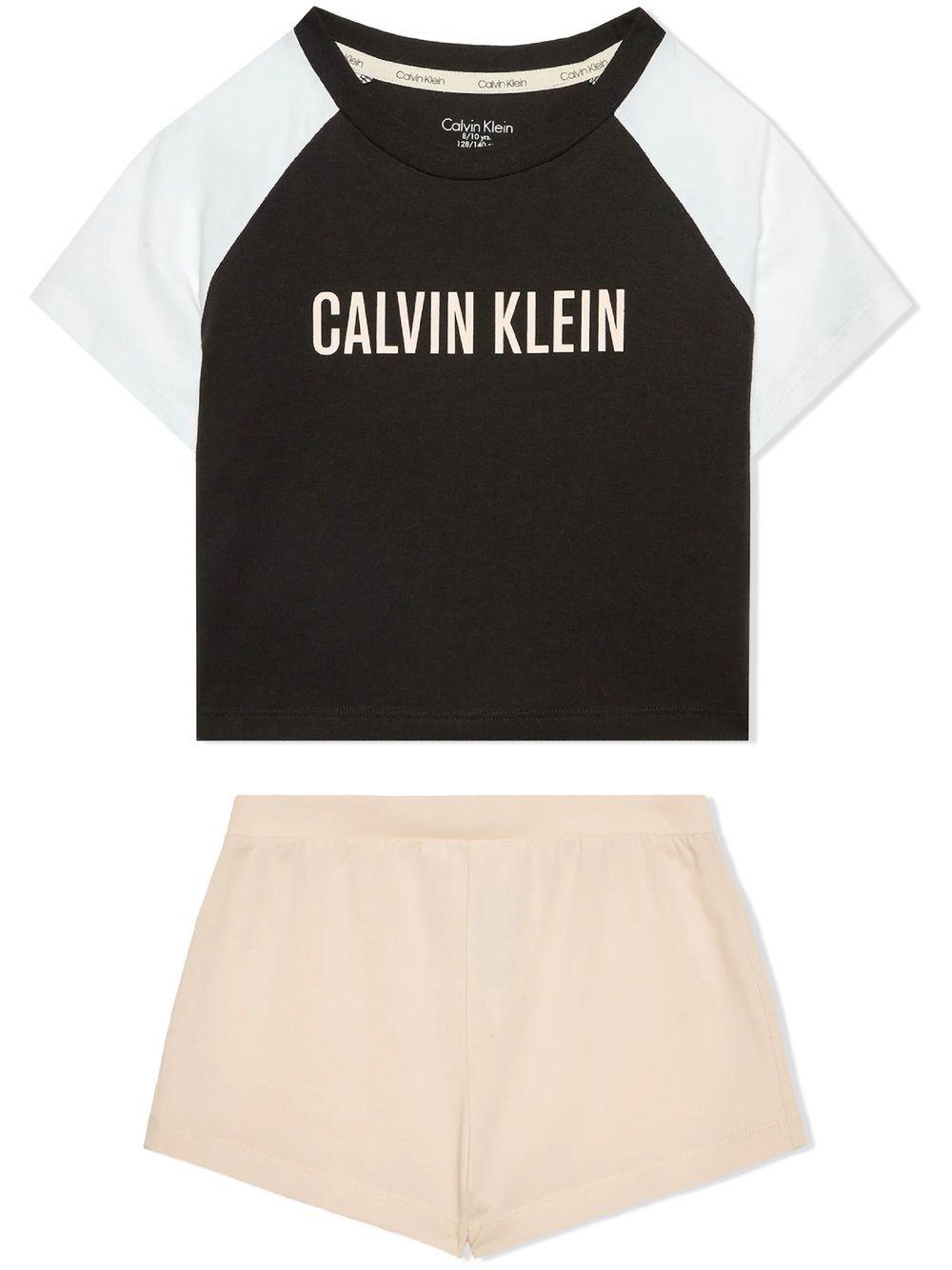 Calvin Klein Kids logo印花睡衣短裤 - 中性色