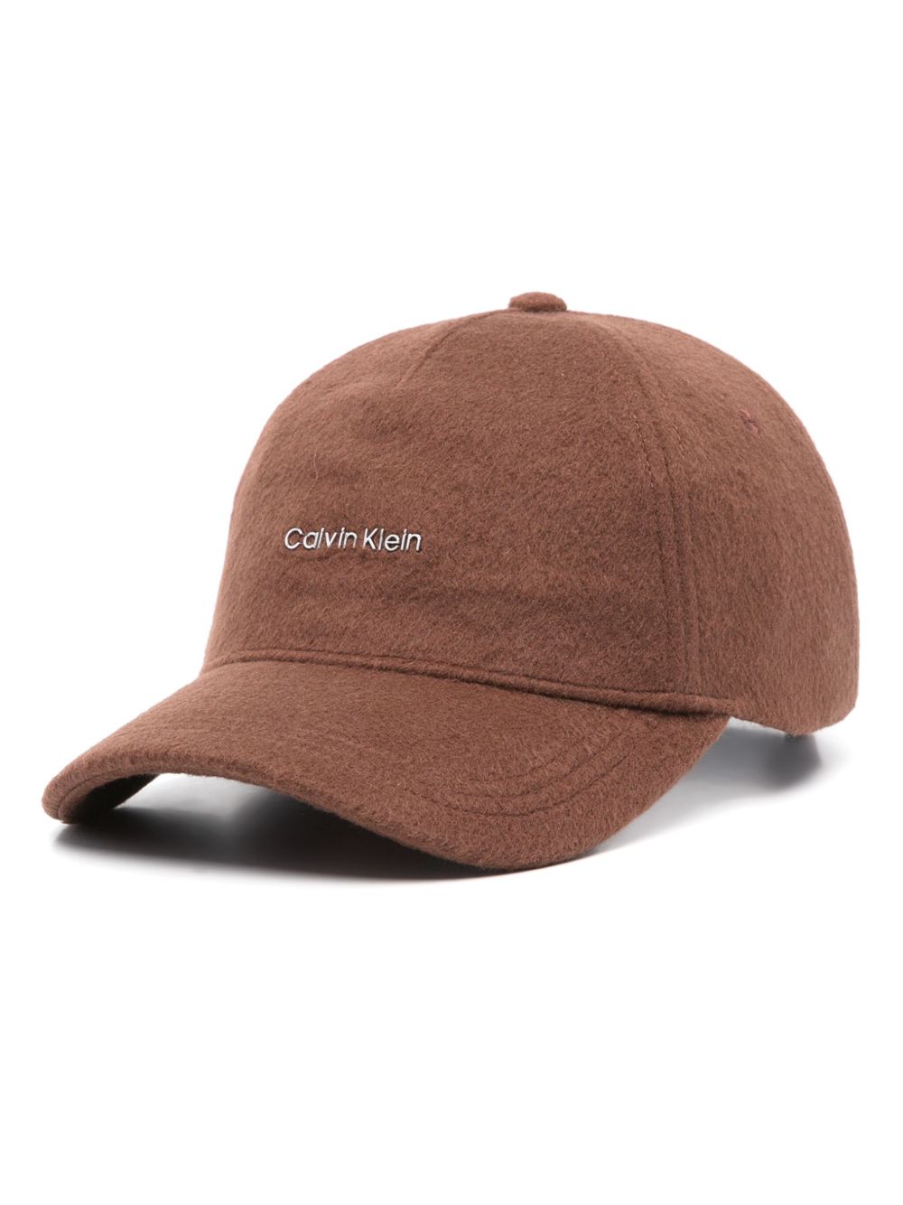 Calvin Klein logo-lettering cap - 褐色