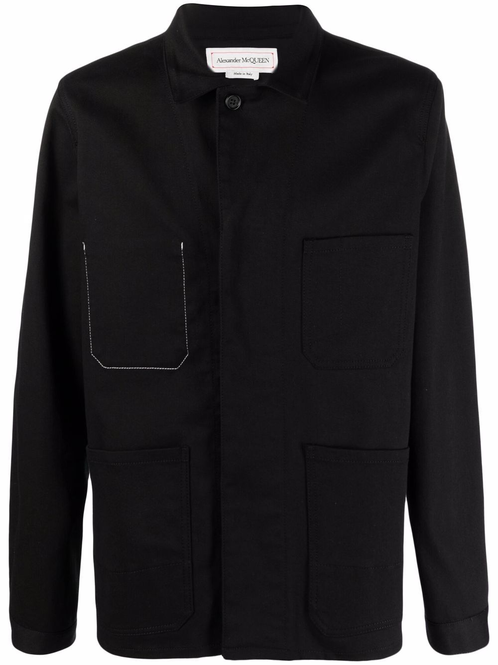 Alexander McQueen 亚历山大·麦昆 logo印花衬衫 - 黑色