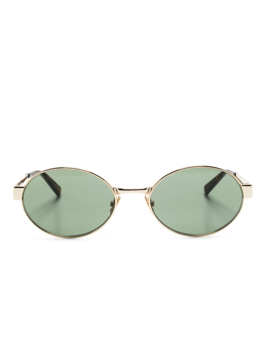 Saint Laurent Eyewear 692 椭圆形框太阳眼镜 - 金色