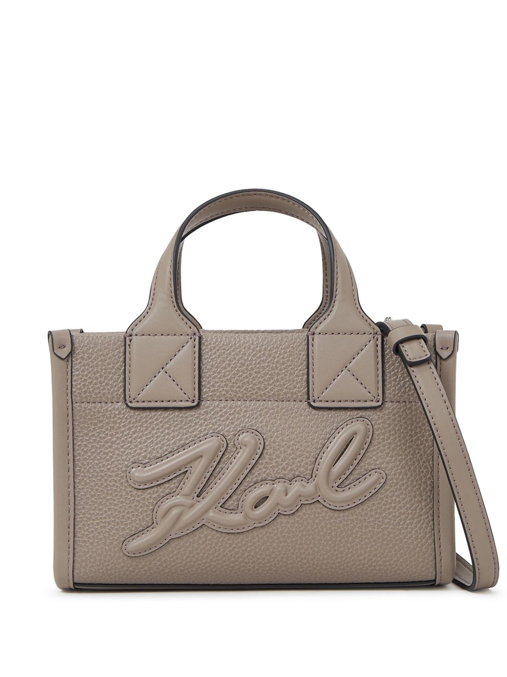 Karl Lagerfeld K/Skuare Grainy 小号手提包 - 中性色