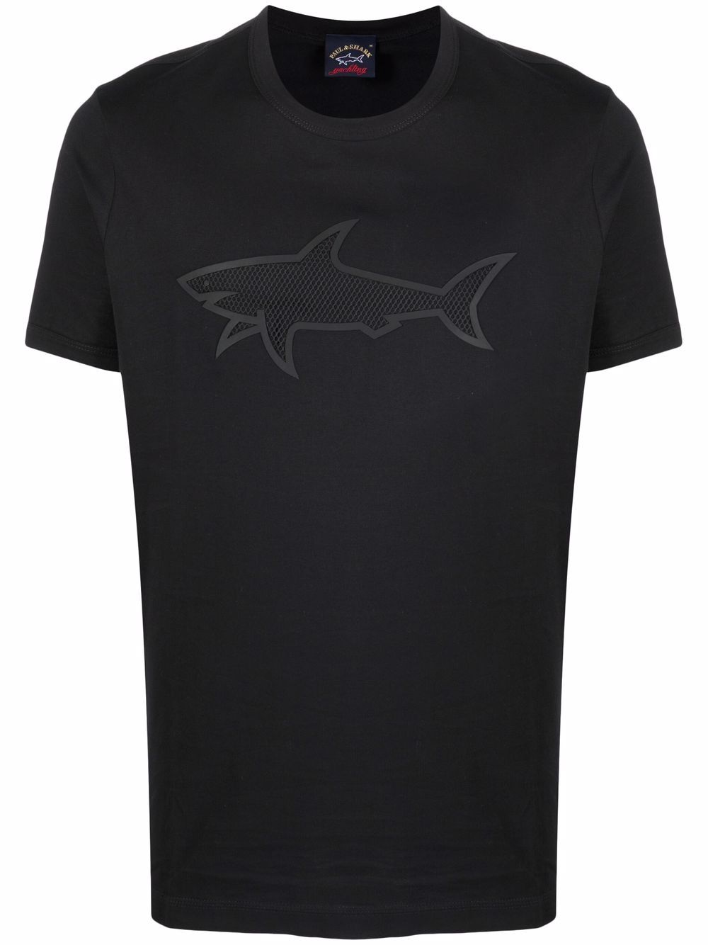 Paul & Shark logo印花短袖T恤 - 黑色