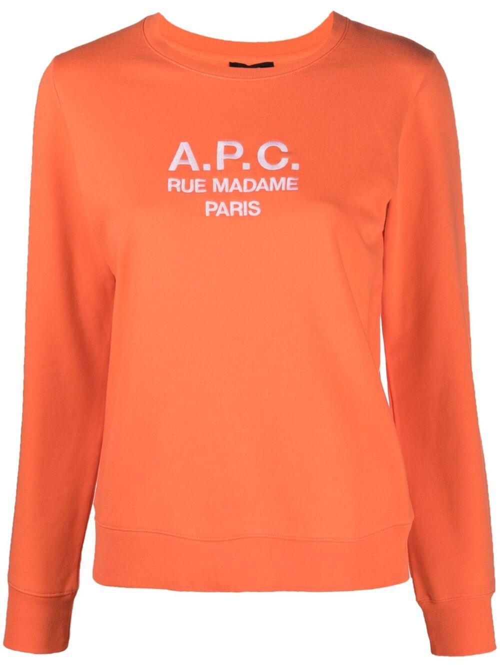 A.P.C. Tina logo刺绣卫衣 - 橘色
