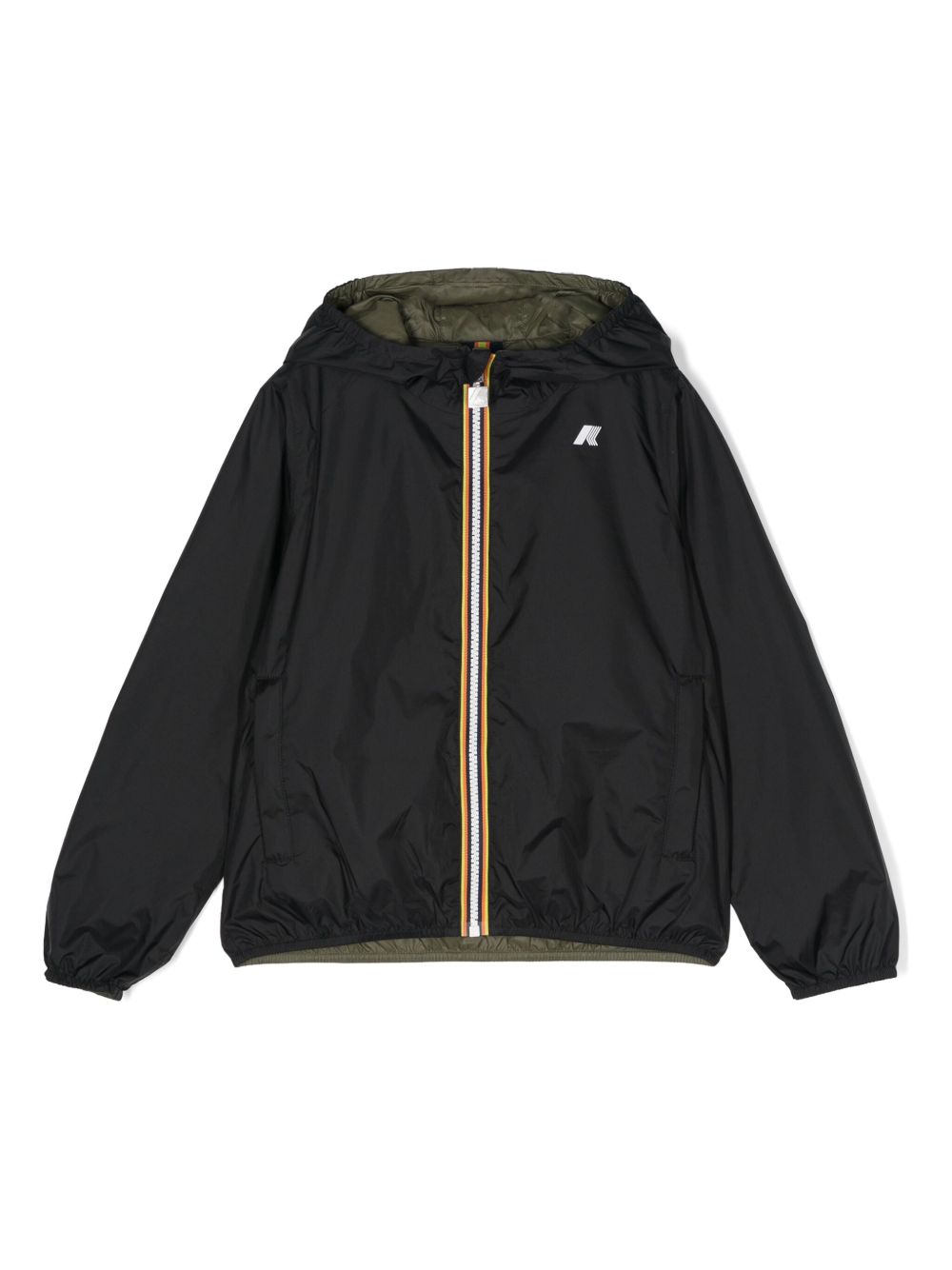 K Way Kids P. Jake Plus.2 Reversible 雨衣夹克 - 黑色