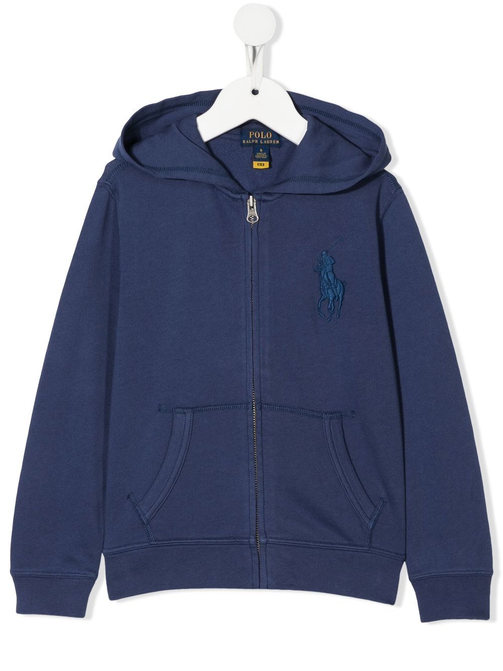 POLO RALPH LAUREN KIDS Polo Pony 拉链连帽衫 - 蓝色