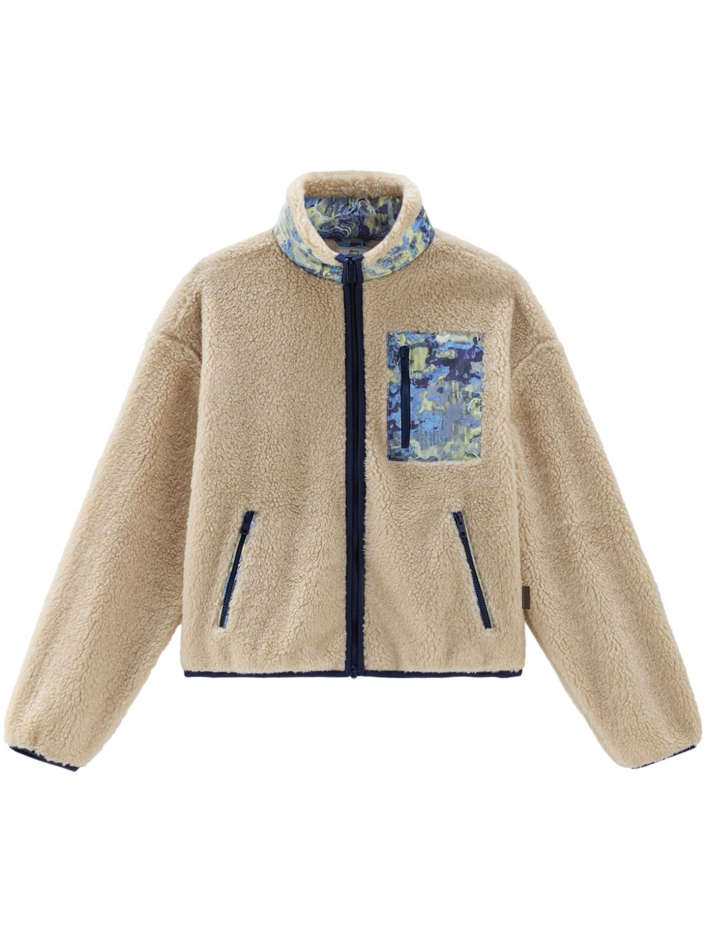 Woolrich 人造皮毛一体高领夹克 - 中性色