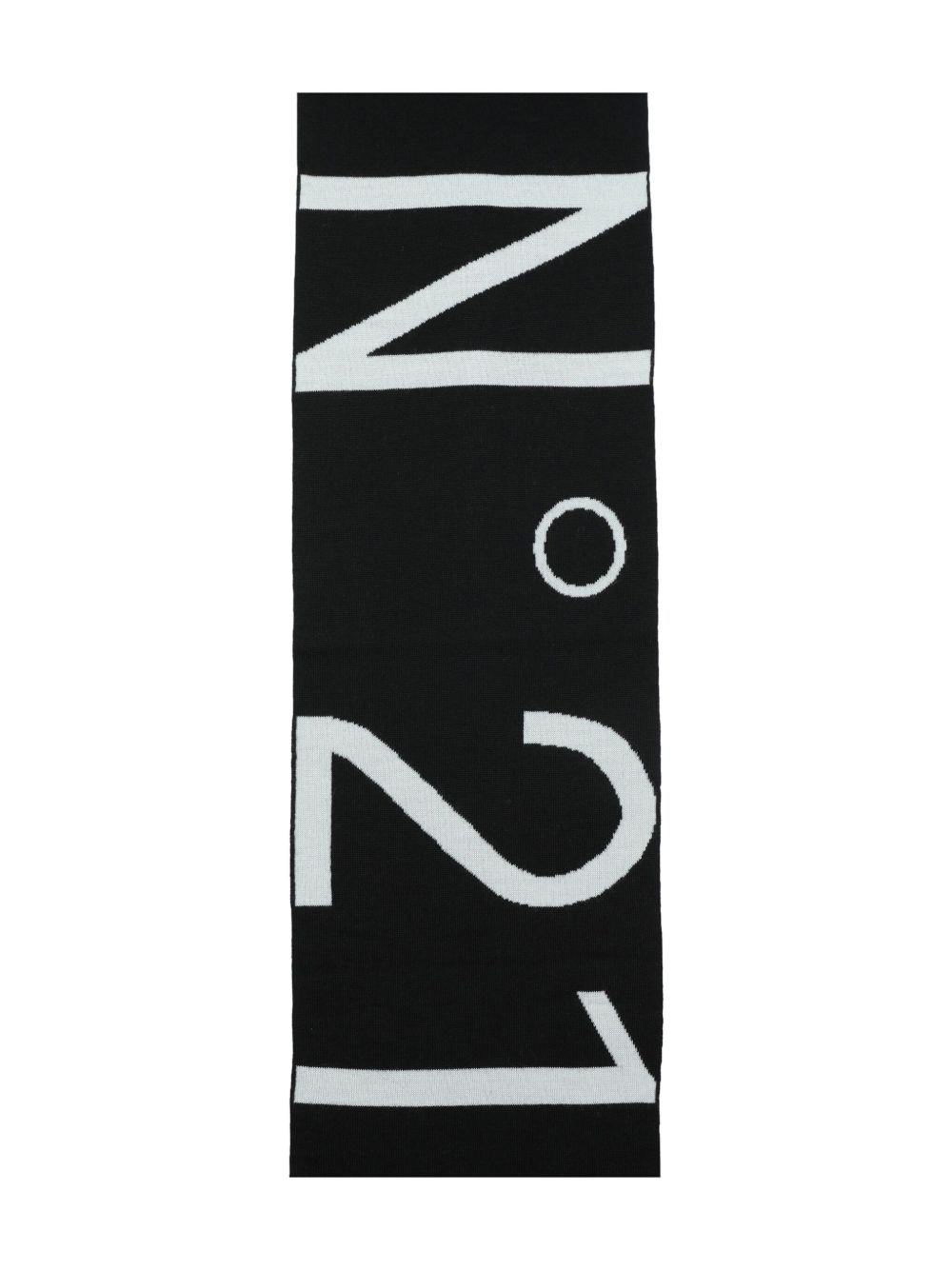 Nº21 Kids logo-intarsia scarf - 黑色