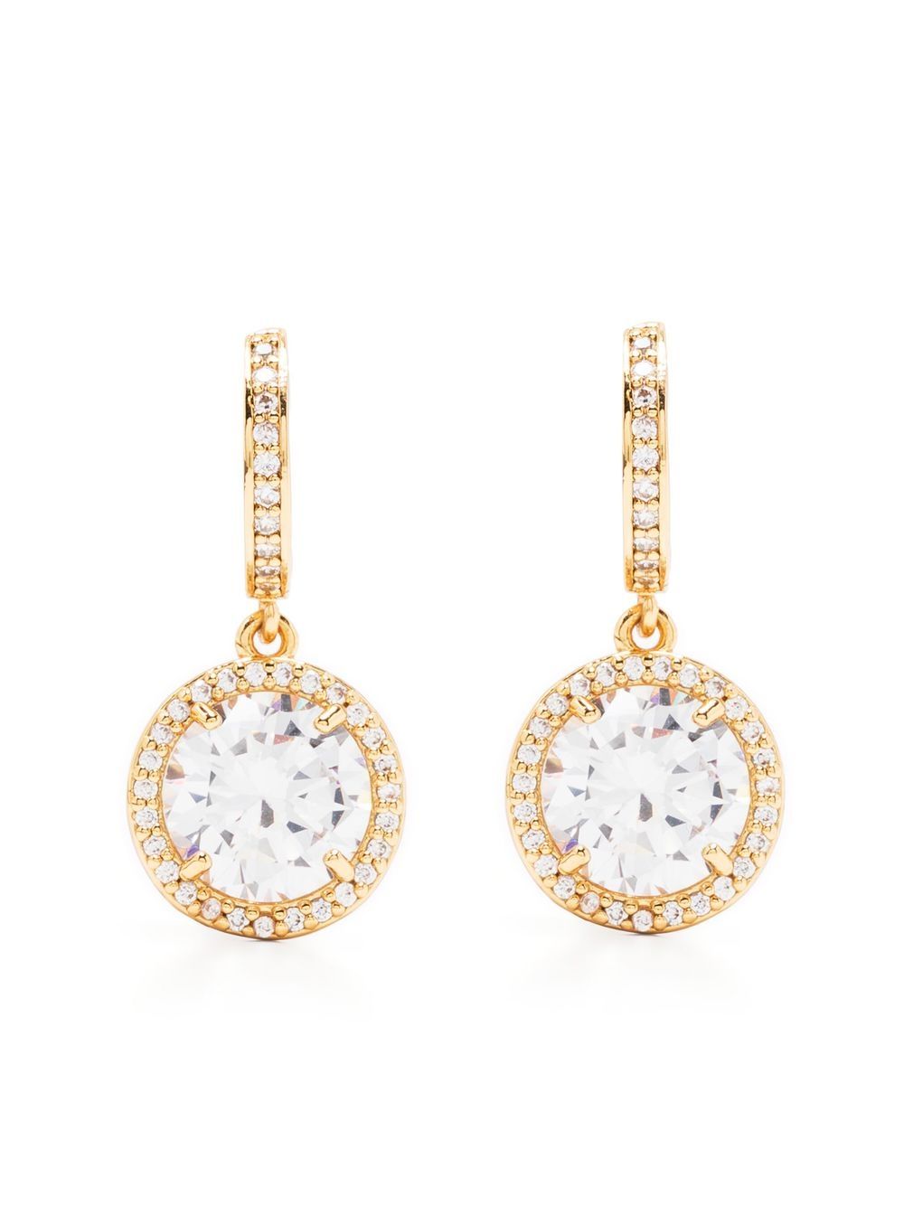 Kate Spade 晶饰吊饰耳环 - 金色