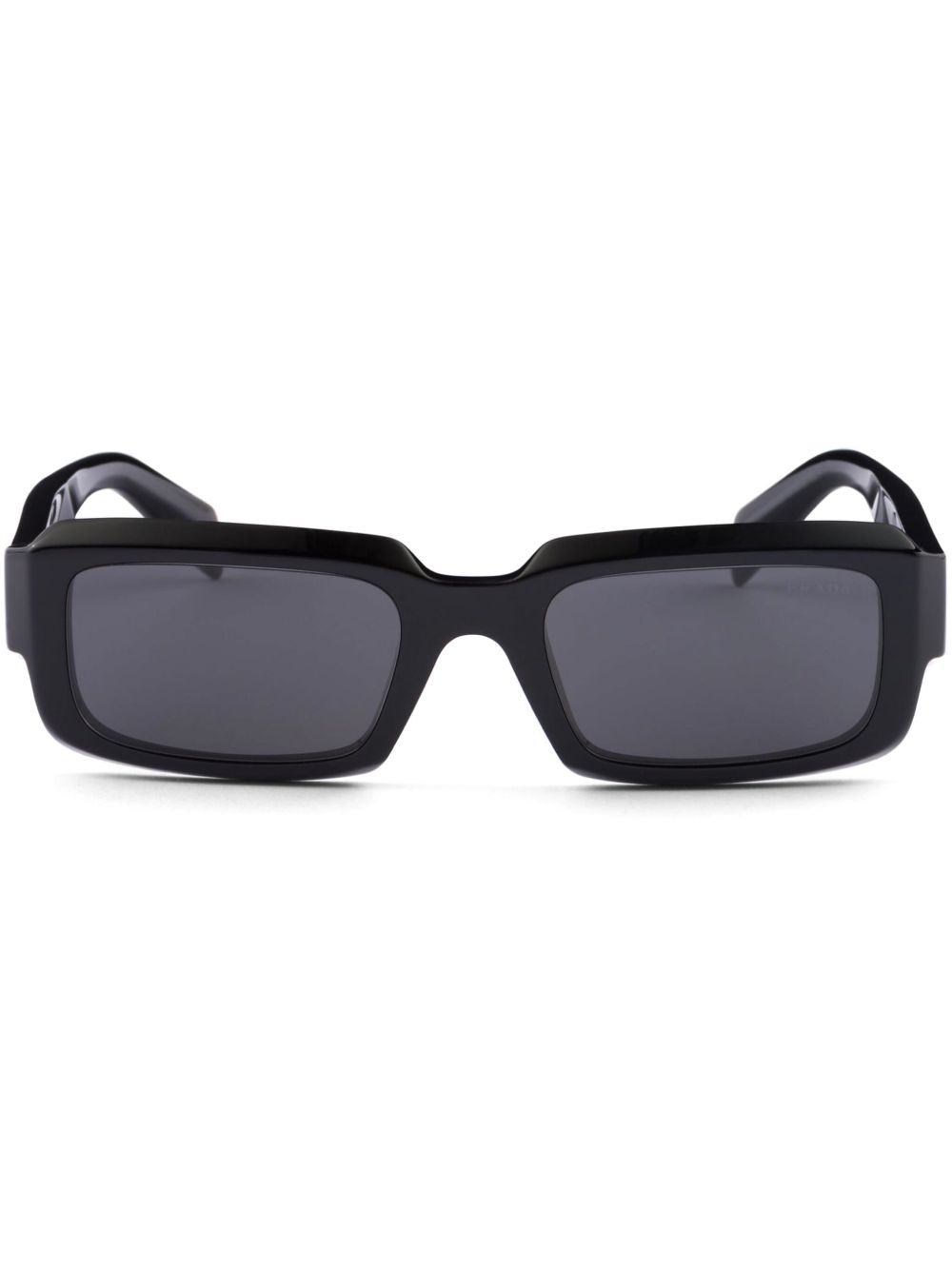 Prada Eyewear Symbole 长方形框太阳眼镜 - 黑色