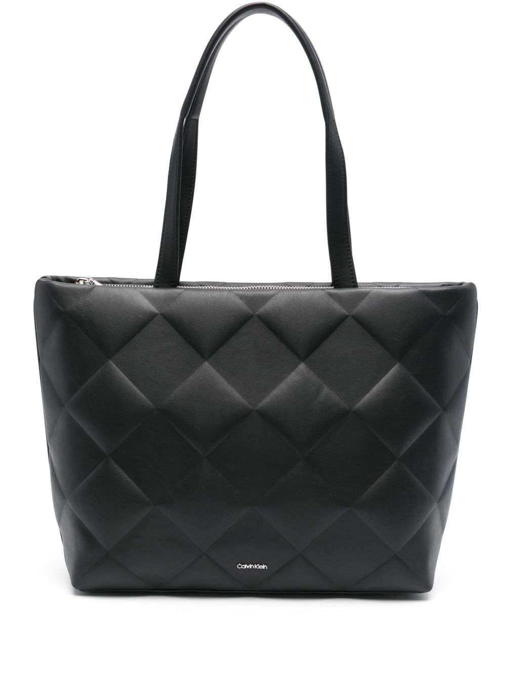 Calvin Klein 绗缝中号手提包 - 黑色