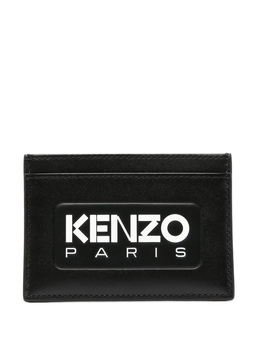 Kenzo logo压纹皮质钱包 - 黑色
