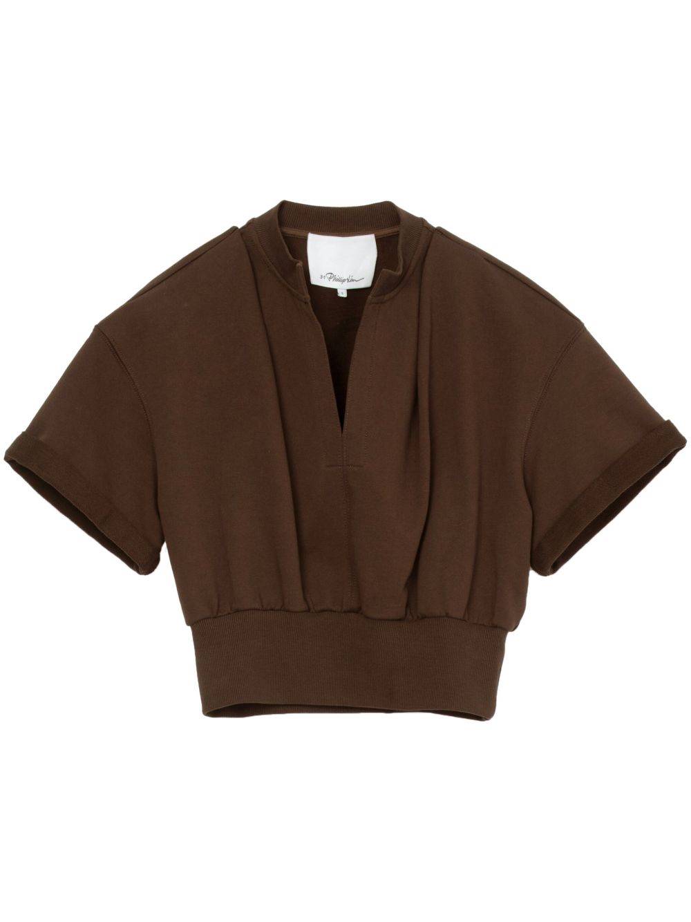 3.1 Phillip Lim V领棉T恤 - 褐色