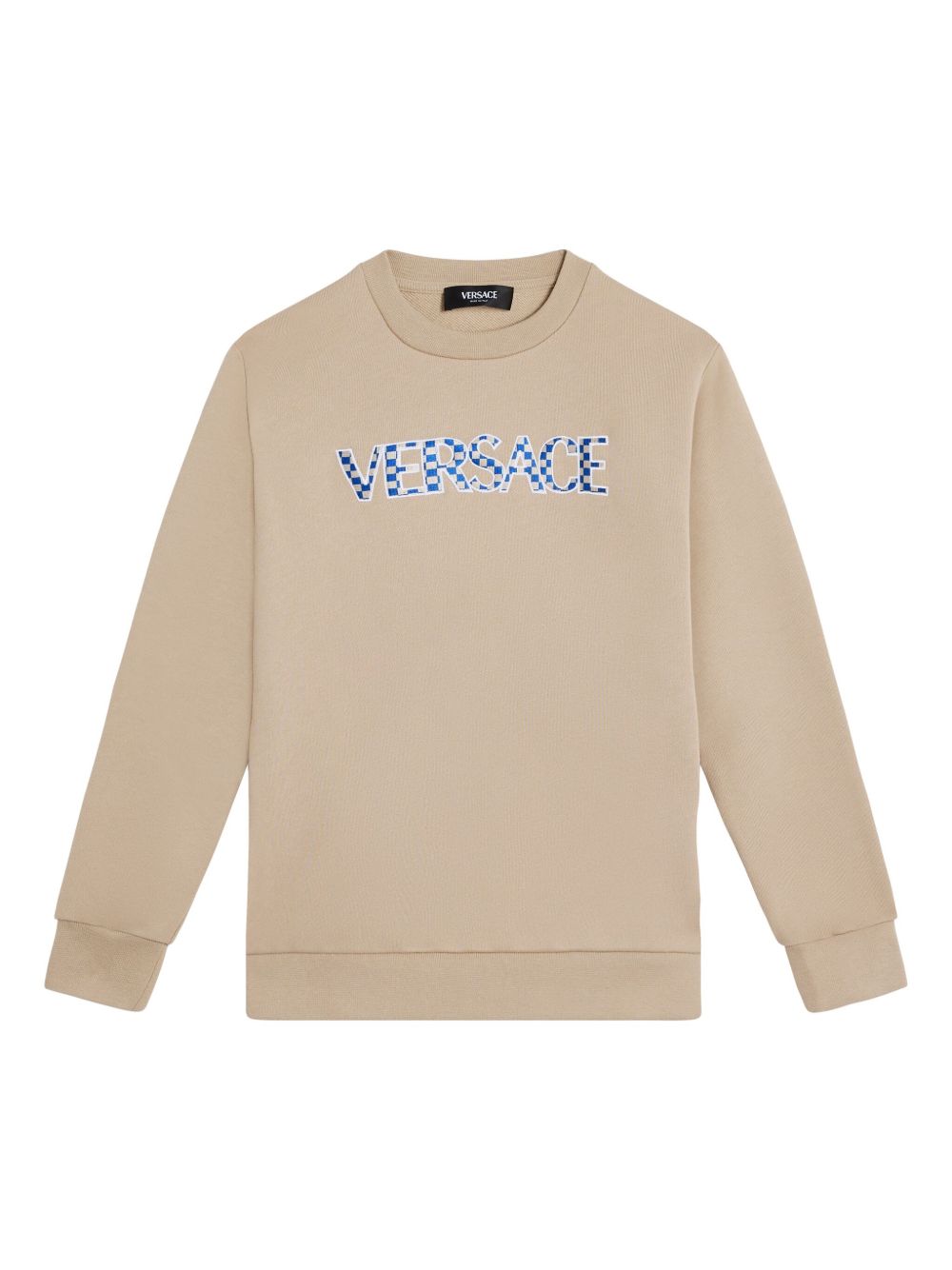 Versace Kids logo刺绣棉卫衣 - 中性色