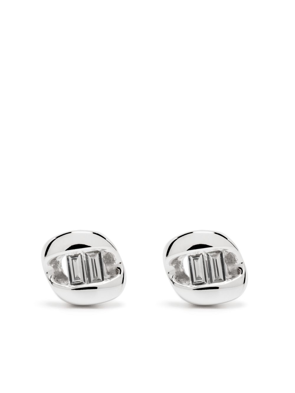 Dana Rebecca Designs Remi Florence 14K白金钻石耳钉 - 银色