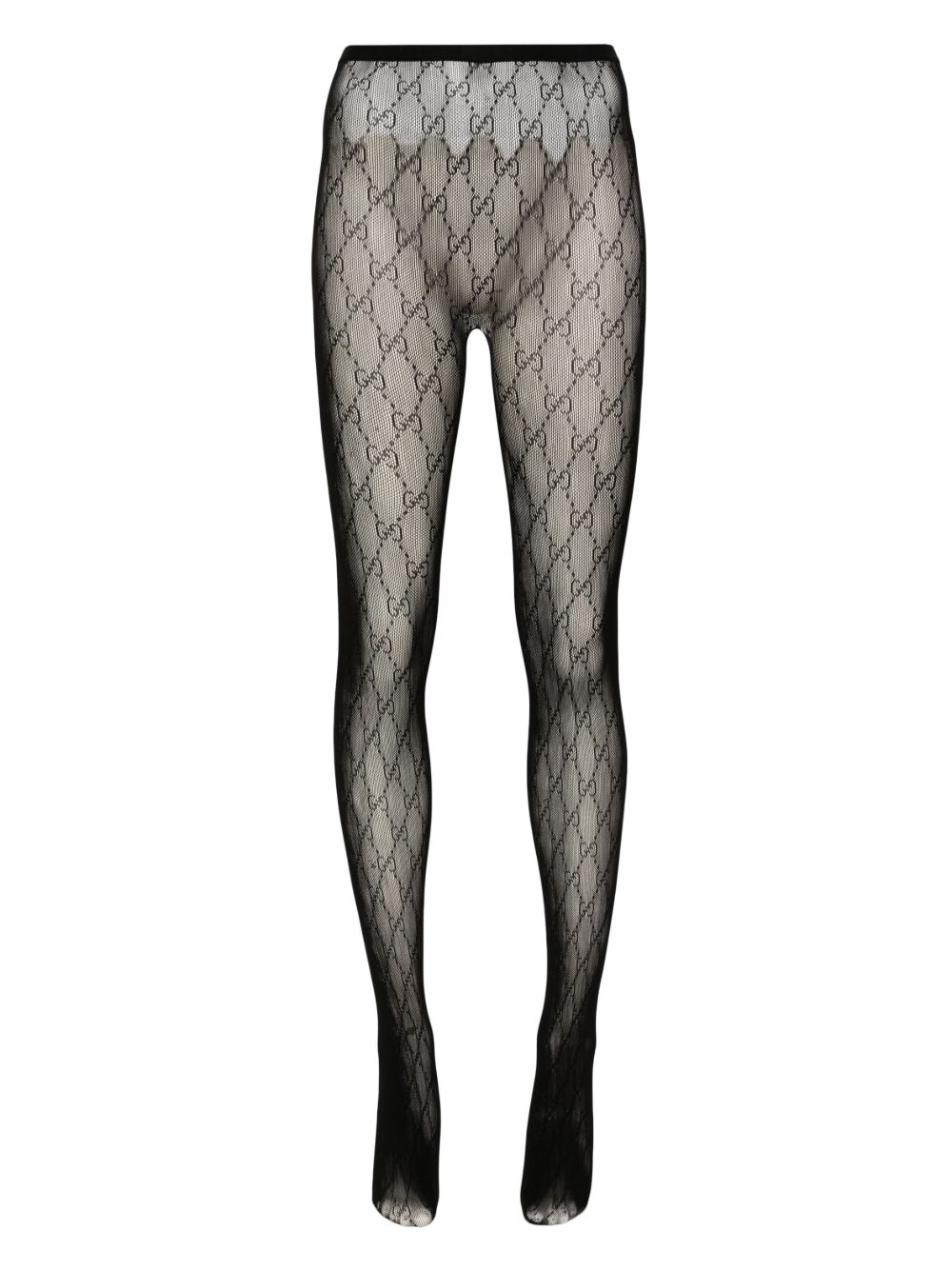 Gucci Interlocking G logo打底裤袜 - 黑色