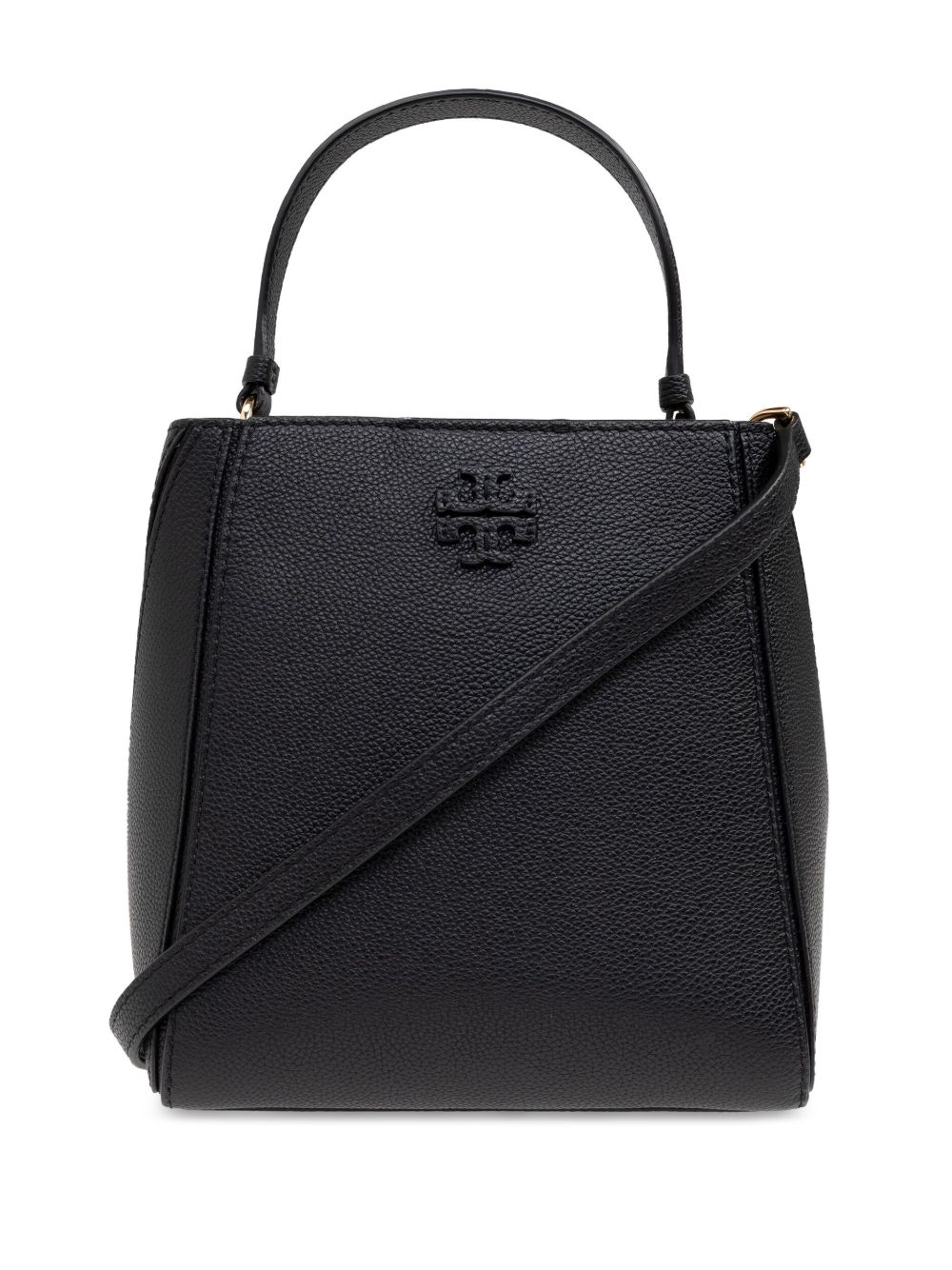 Tory Burch McGraw 皮质水桶包 - 黑色