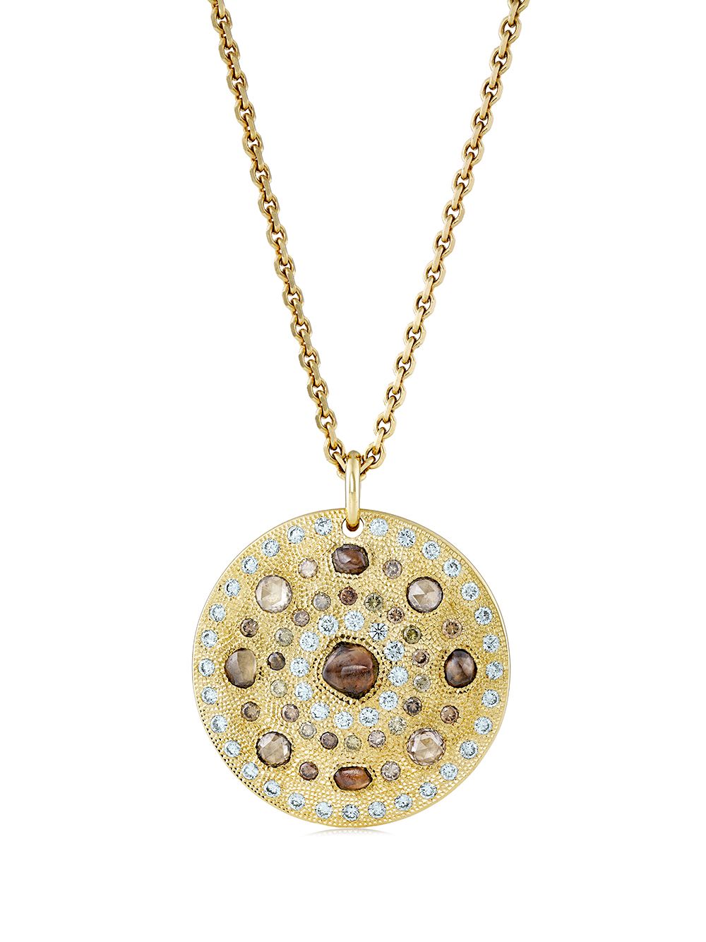 De Beers Jewellers Talisman大号钻石项链 - 金色
