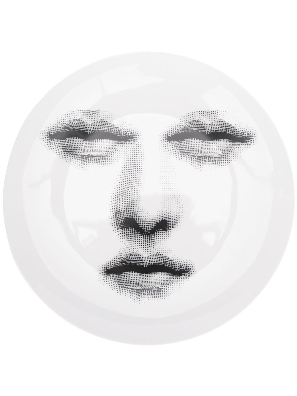 Fornasetti 眼睛与嘴唇印花餐盘 - 白色
