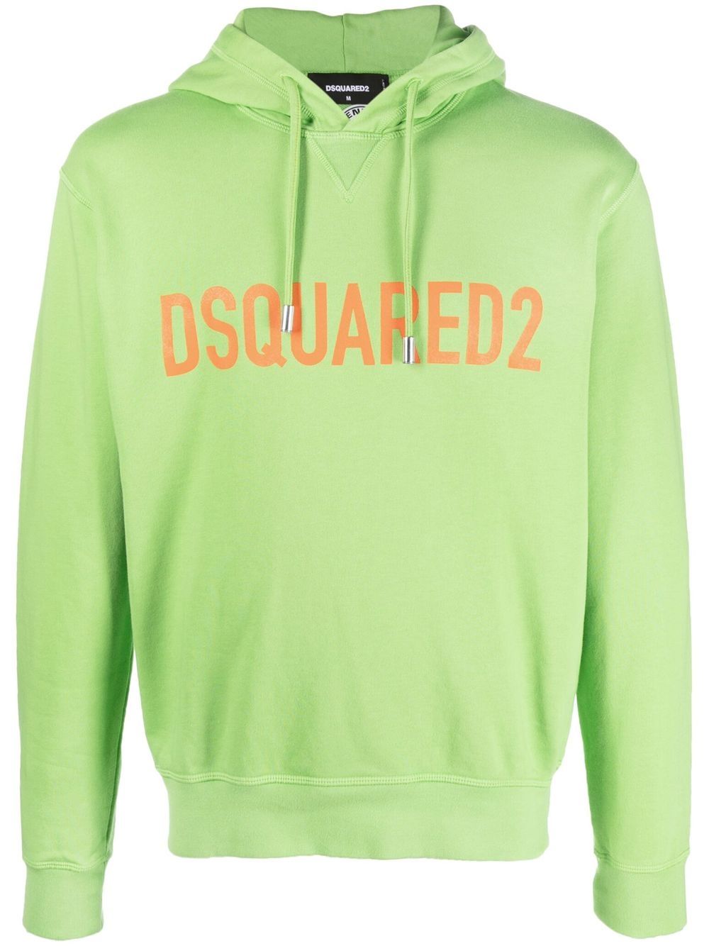 DSQUARED2 logo印花棉连帽衫 - 绿色