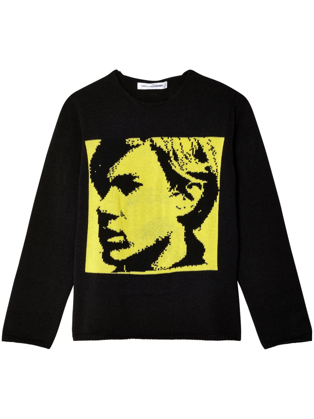 Comme Des Garçons Shirt 图案印花毛衣 - 黑色