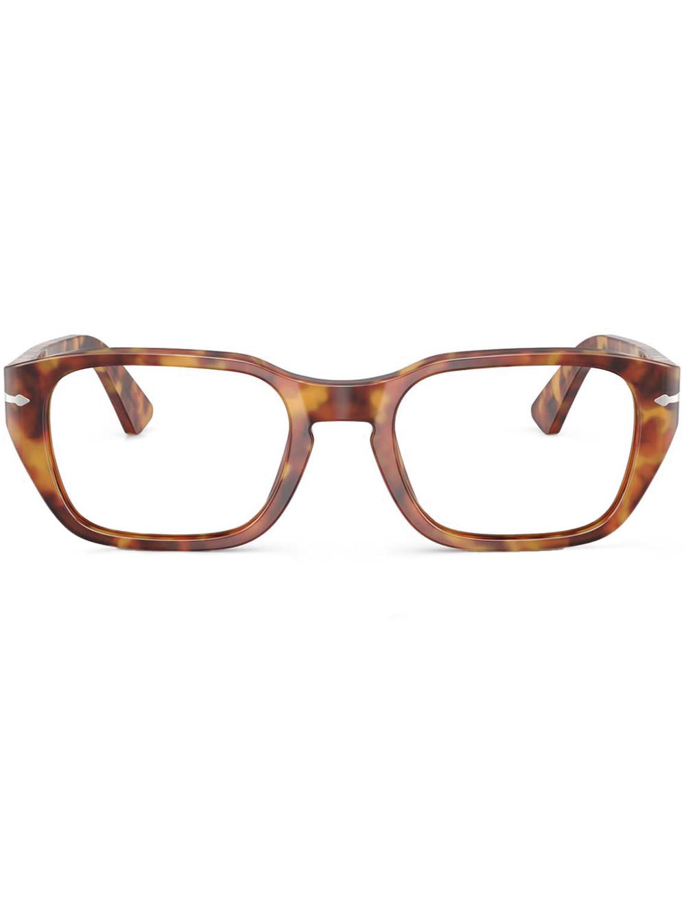 Persol 长方形镜框眼镜 - 褐色